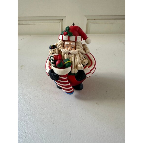 Traditions Santa Claus Christmas Stocking Collectible Glass Character Ornament - Picture 2 of 4